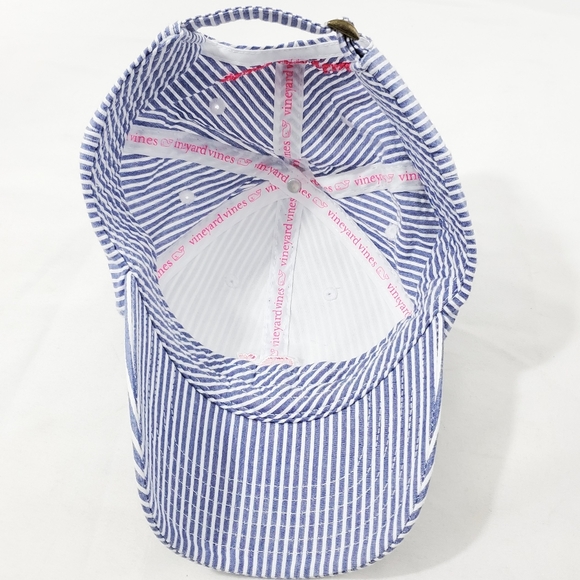 Woman's Vineyard Vines Logo Stripe Basketball Cap - Picture 6 of 8